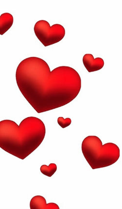 Valentine's red Hearts Creative blank Journal: