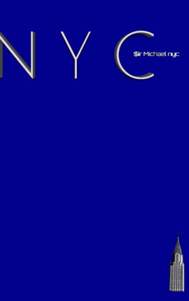 NYC Chrysler building bright blue classic grid