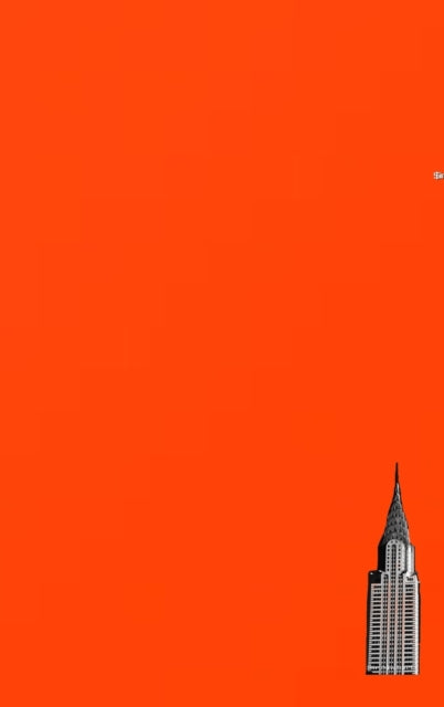 NYC Chrysler building bright orange grid style