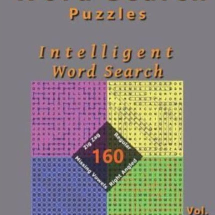 Word Search Puzzles: Intelligent Word Search, 160 Puzzles, Volume 2