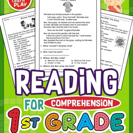 Reading Comprehension Grade 1 for Improvement of Reading & Conveniently Used: 1st Grade Reading Comprehension Workbooks for 1st Graders to Combine Fun & Education Together