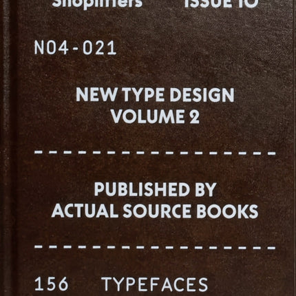 Shoplifters Issue 10 New Type Design Volume 2