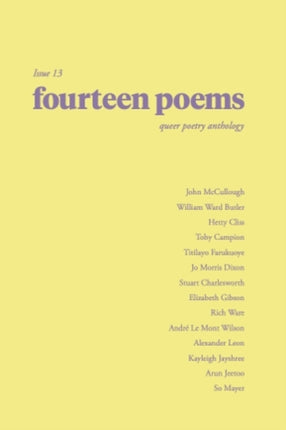 fourteen poems issue 13 a queer poetry anthology