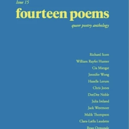 fourteen poems Issue 15 a queer poetry anthology