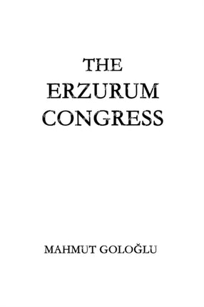 The Erzurum Congress