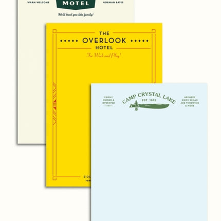Fictional Hotel Notepads: Horror Set