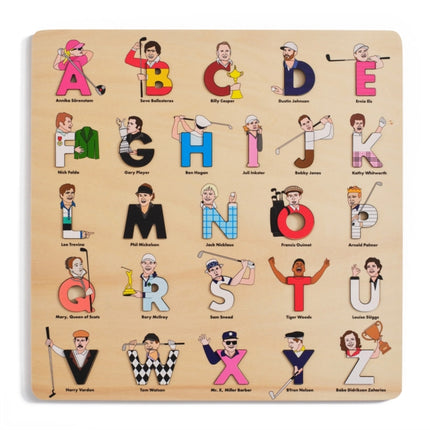 Golf Legends Wooden Alphabet Puzzle