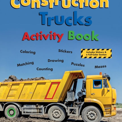 Construction Trucks Activity Book