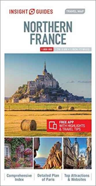 Insight Guides Travel Map Northern France