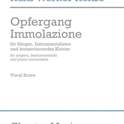 Opfergang Immolazione