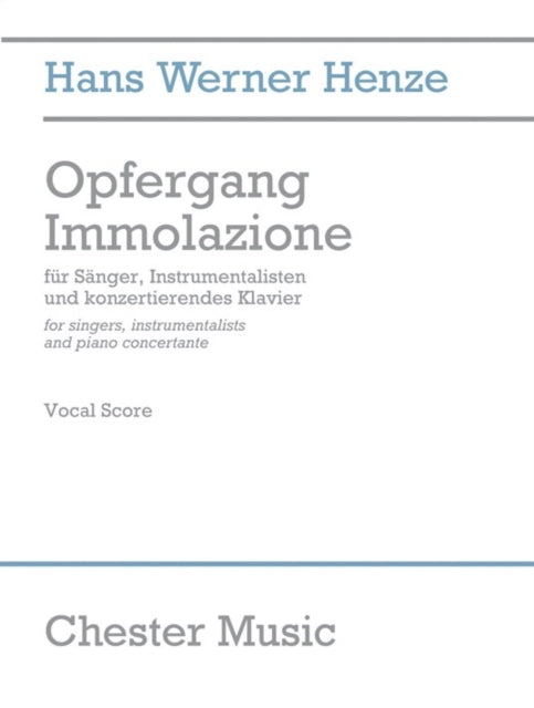 Opfergang Immolazione