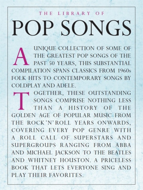 The Library Of Pop Songs