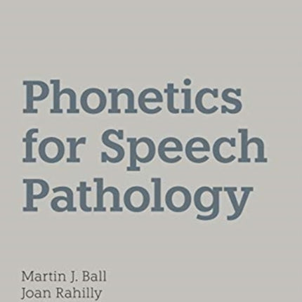 Phonetics for Speech Pathology