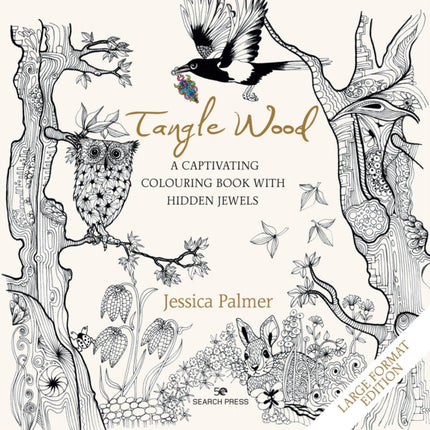 Tangle Wood (large format edition): A Captivating Colouring Book with Hidden Jewels