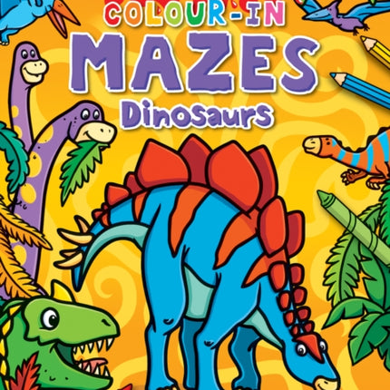 Junior Art Colour in Mazes: Dinosaurs