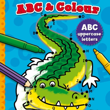 Dot to Dot ABC & Colour: Uppercase letters