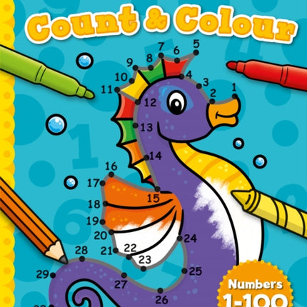 Dot to Dot Count and Colour 1 to 100