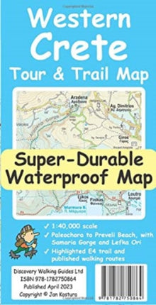 Western Crete Tour & Trail Super-Durable Map