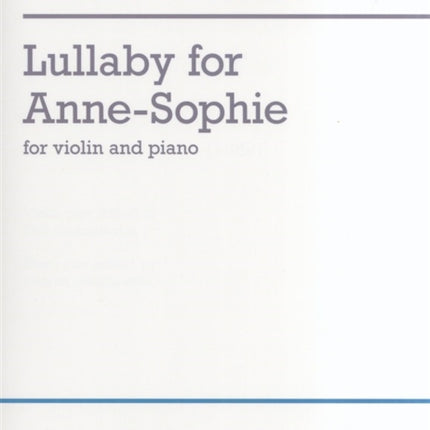 Lullaby for Anne-Sophie