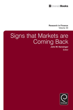 Signs that Markets are Coming Back