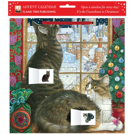 Ivory Cats by Lesley Anne Ivory: Christmas Window advent calendar (with stickers)