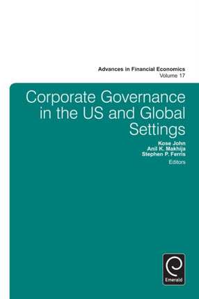 Corporate Governance in the US and Global Settings