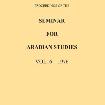 Proceedings of the Seminar for Arabian Studies