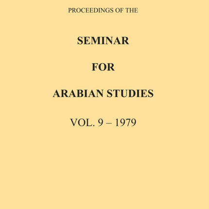Proceedings of the Seminar for Arabian Studies