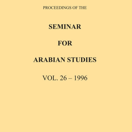 Proceedings of the Seminar for Arabian Studies