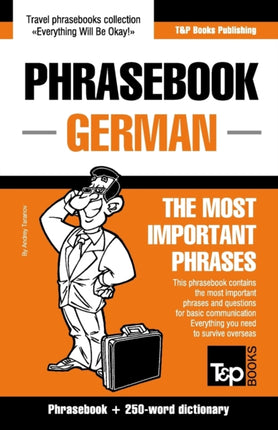 English-German phrasebook and 250-word mini dictionary