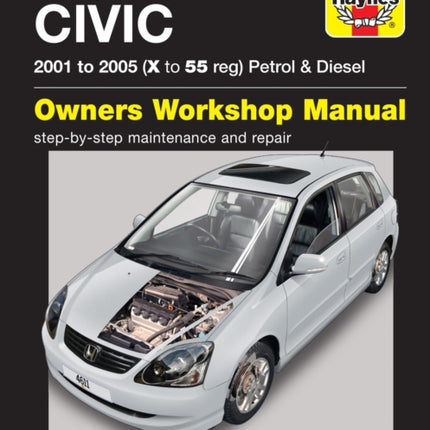 Honda Civic Petrol & Diesel (01 - 05) Haynes Repair Manual