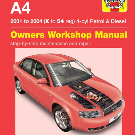 Audi A4 Petrol & Diesel (01 - 04) Haynes Repair Manual