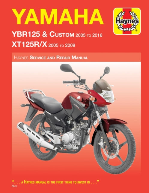 Yamaha YBR125 (05 - 16) & XT125R/X (05 - 09) Haynes Repair Manual