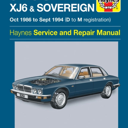 Jaguar XJ6 & Sovereign (Oct 86 - Sept 94) Haynes Repair Manual