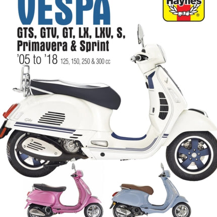 Vespa GTS, GTV, GT, LX, LXV, S, Primavera & Sprint (05 - 18)