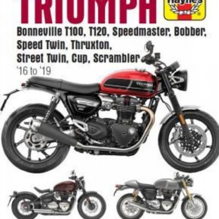 Triumph Bonneville T100, T120, Speedmaster, Bobber, Speed Twin, Thruxton, Street Twin, Cup, Scrambler (16 to 19): 16 to 19