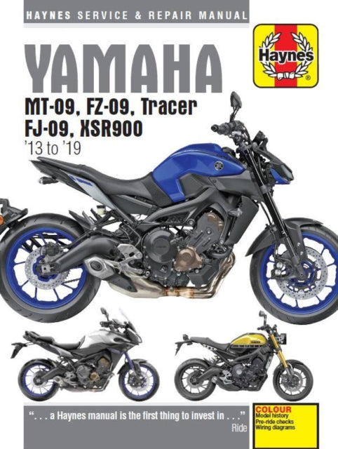 Yamaha MT-09, FZ-09, Tracer, FJ-09, XSR900 (03 -19): 2013 to 2019