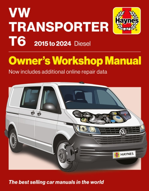 Volkswagen Transporter T6 2015 to 2024 Diesel  Owners Workshop Manual  Now includes additional online repair data