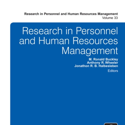 Research in Personnel and Human Resources Management