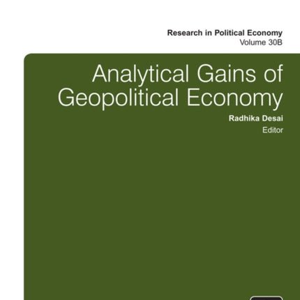 Analytical Gains of Geopolitical Economy