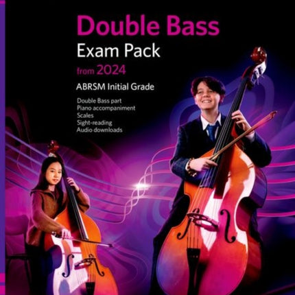 Double Bass Exam Pack from 2024, Initial Grade, Double Bass Part, Piano Accompaniment & Audio