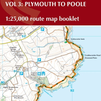 South West Coast Path Map Booklet - Vol 3: Plymouth to Poole: 1:25,000 OS Route Mapping