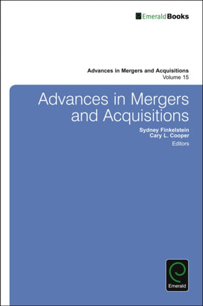 Advances in Mergers and Acquisitions