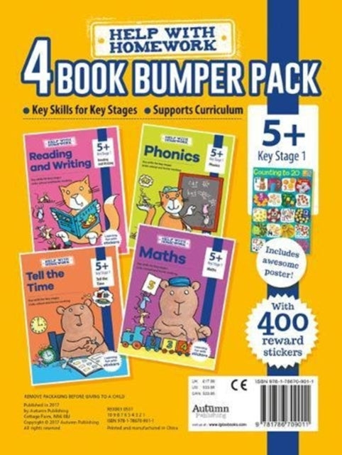 5+ Pack - Maths, Phonics, Reading and Writing & Tell the Time