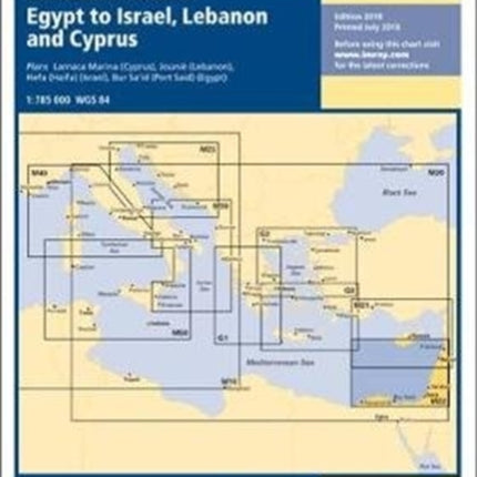 Imray Chart M22: Egypt to Israel, Lebanon and Cyprus