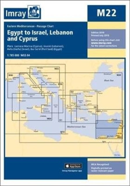 Imray Chart M22: Egypt to Israel, Lebanon and Cyprus