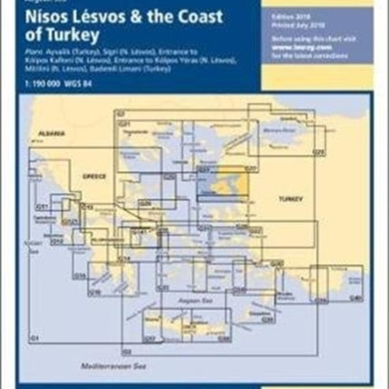 Imray Chart G27: Nisos Lesvos & the Coast of Turkey
