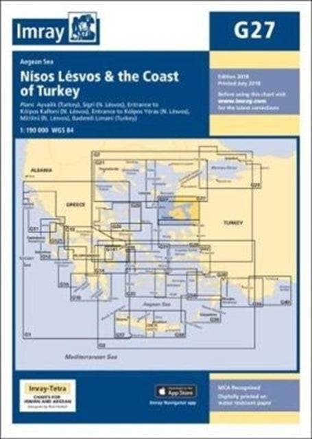 Imray Chart G27: Nisos Lesvos & the Coast of Turkey