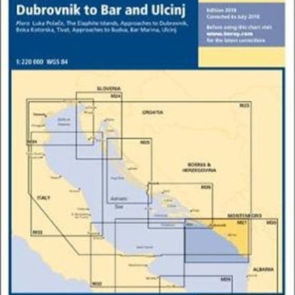 Imray Chart M27: Dubrovnik to Bar and Ulcinj