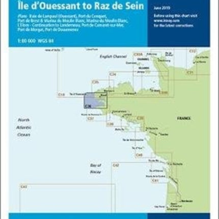 Imray Chart C36: Ile d'Ouessant to Raz de Seine